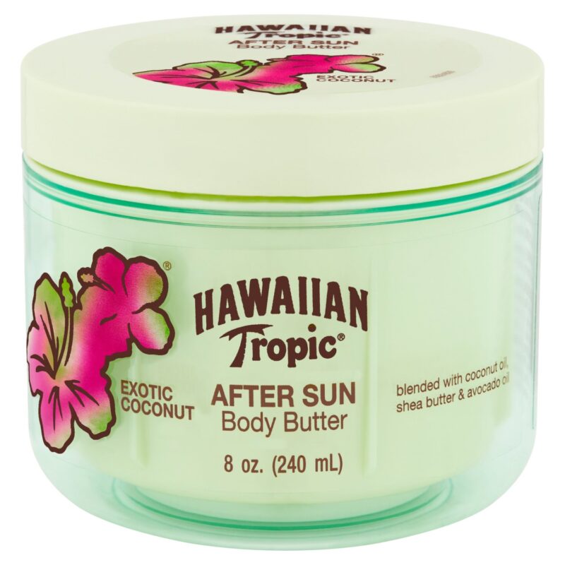 Hawaiian Tropic After Sun Body Butter with Coconut Oil, 8oz | After Sun Lotion, Moisturizing Body Lotion, After Sun Moisturizer, Coconut Body Butter, After Sun Care, After Sun Skin Care, 8oz