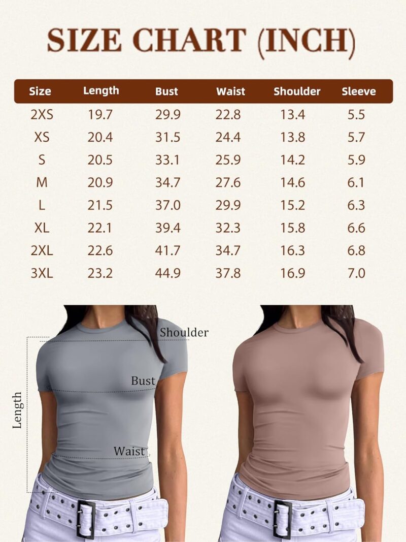 Trendy Queen Womens Basic T-Shirts Scoop Neck Short Sleeve Crop Tops Cute Summer Tops Slim Fit Tees Y2k Clothing 2024 - Image 6