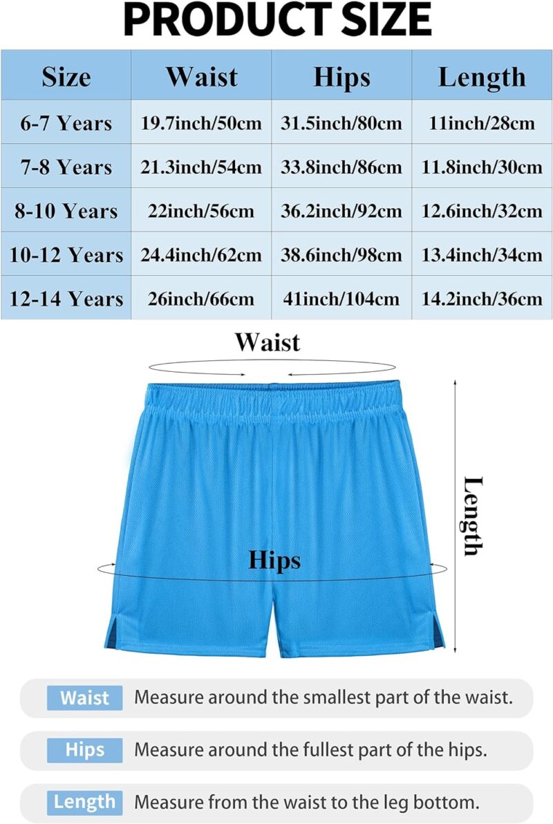 Resinta 4 Pack Girls Mesh Athletic Shorts Kids Summer Active Shorts Girls Sports Basketball Shorts Performance Gym Shorts - Image 2