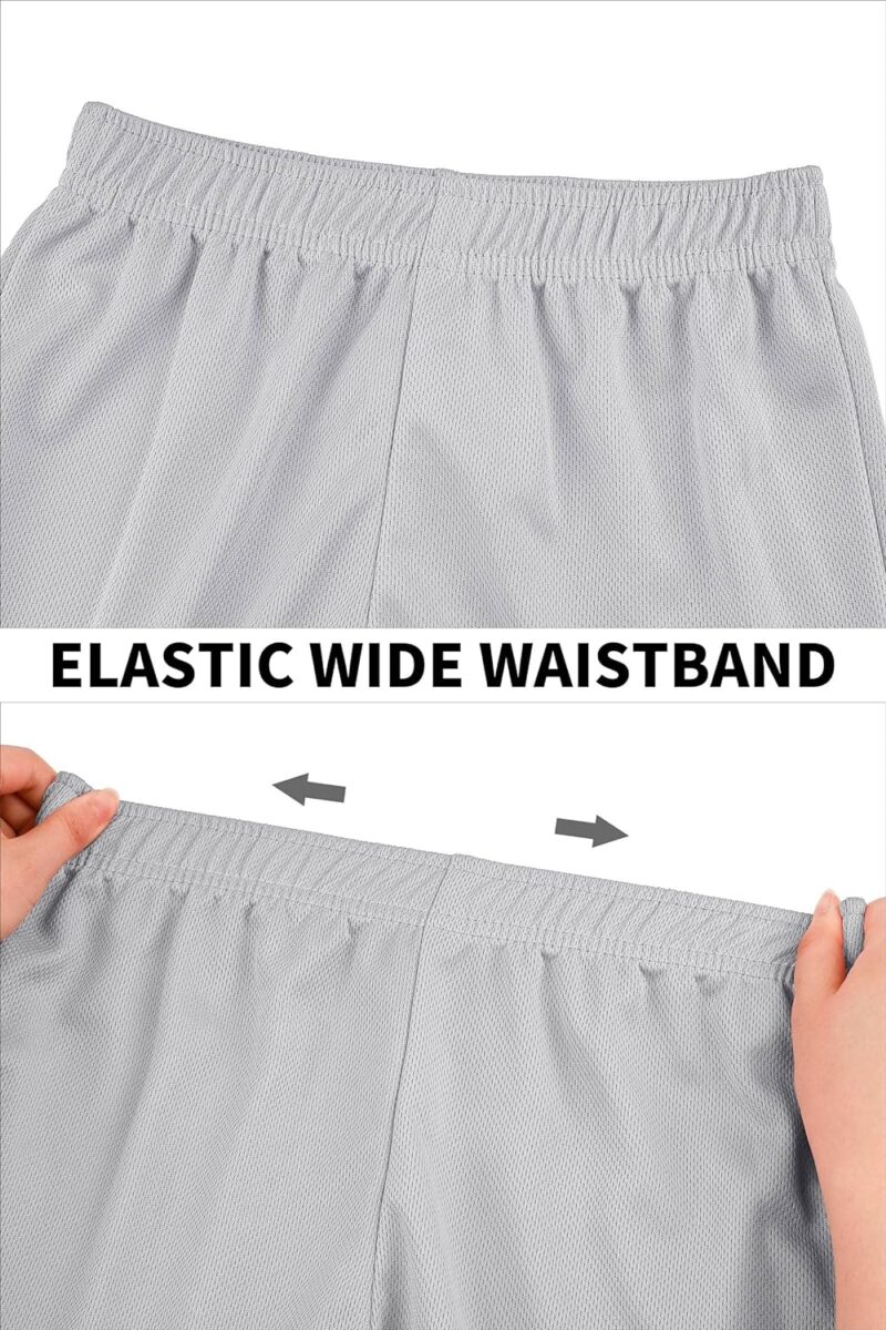 Resinta 4 Pack Girls Mesh Athletic Shorts Kids Summer Active Shorts Girls Sports Basketball Shorts Performance Gym Shorts - Image 5