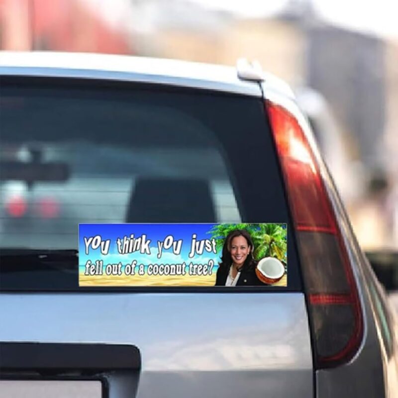 You Think You Just Fell Out of a Coconut Tree? 10/20 Pack Kamala Harris Sticker, Kamala Harris for President Bumper Sticker, Keramala Harris 2024 President Vintage Sticker(20pack-Type B) - Image 3