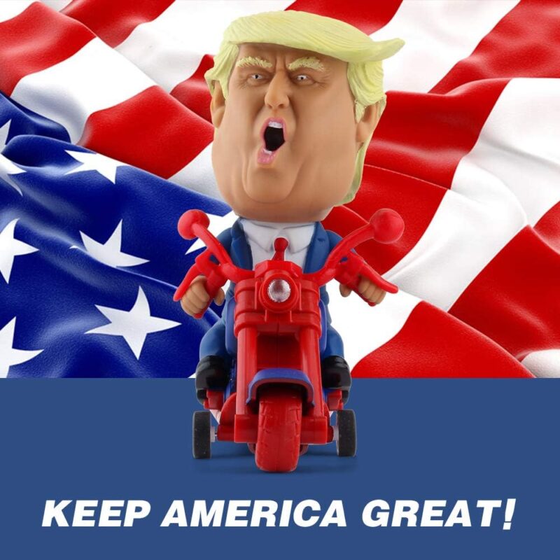 DINOBROS President Donald Trump 2024 Toy Figure Riding Motorcycle Funny Rev Up Car Novelty Gag Gift for Trump Fans - Image 5