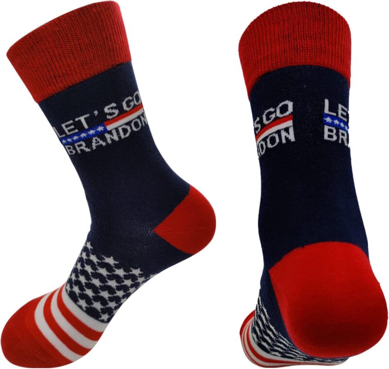 JIANG Let's Go Brandon socks Trump Socks FCK Biden Mens Donald Trump Socks,Trump Dress Socks Socks Unise:Socks Gifts