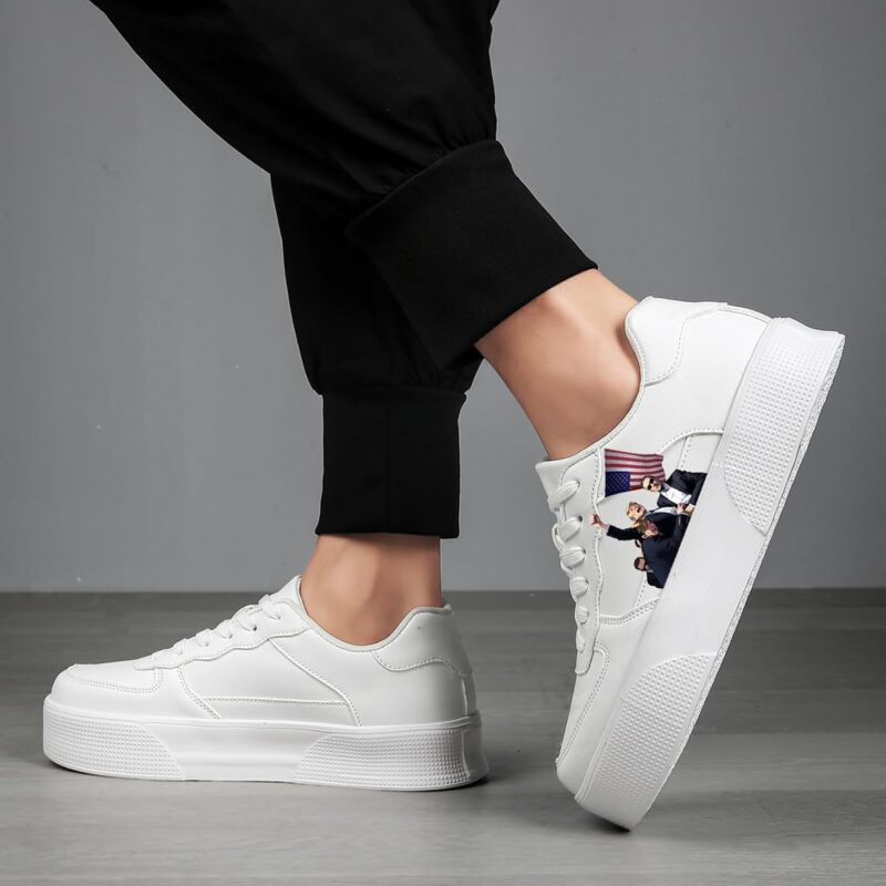 Men's Daily Sneaker with Trump 2024 Flag Casual Shoes US Fashion Classic Lace-Up Low Top Loafer for Women - Image 6