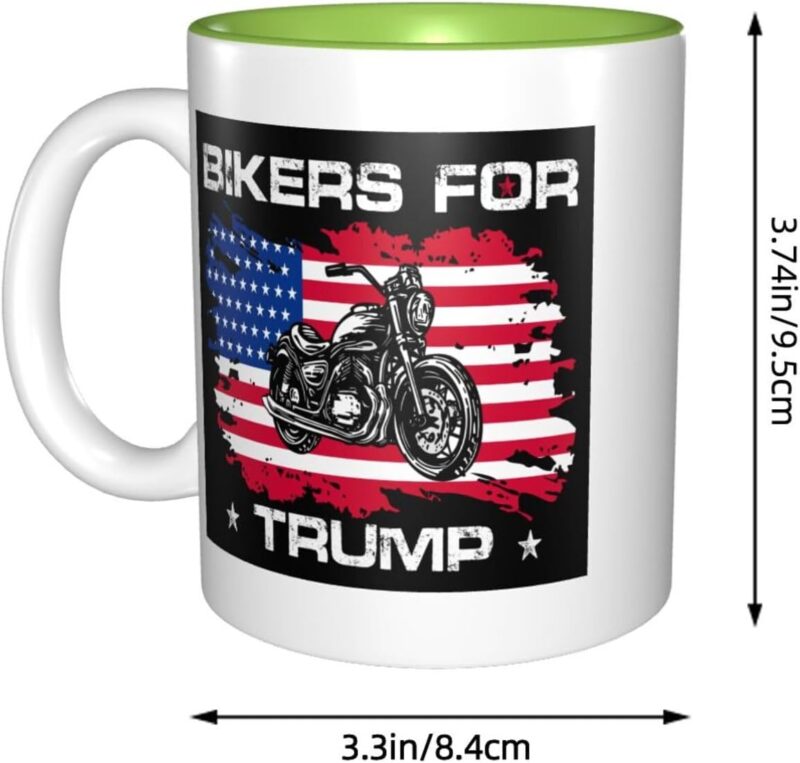 Bikers For Trump 2024 Pro Vote Trump Fu-Ck Biden Mug 11 Oz Coffee Mug For Work Office Home Tea Coffee Cup - Image 5