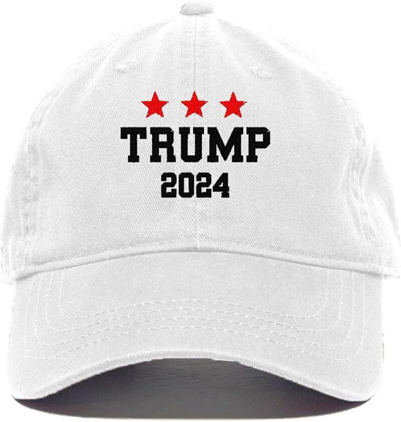 Tech Design Trump 2024 Baseball Cap Embroidered Cotton Adjustable Dad Hat