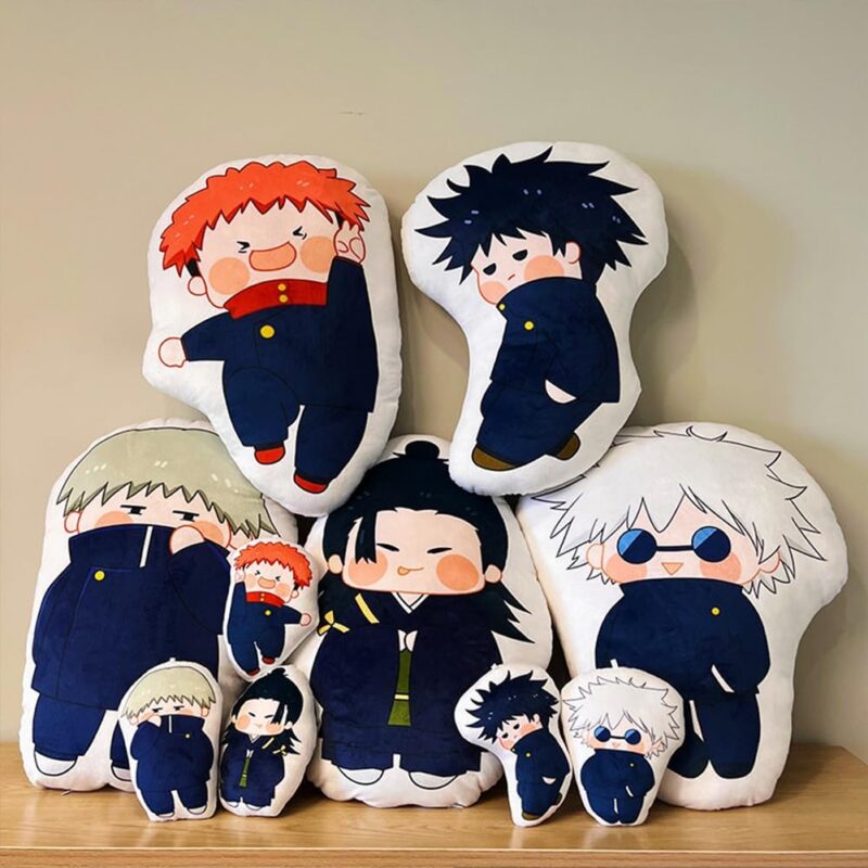 Anime JJK Throw Pillow, Geto Suguru Soft Figure Pendant, Cute Cushions Office Home Bedroom Sofa Schoolbag Wallet Decoration Collectible - Image 3