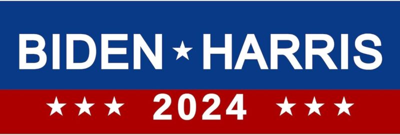 CafePress Biden Harris 2024 10"x3" Rectangle Vinyl Bumper Sticker Car Decal - Image 2