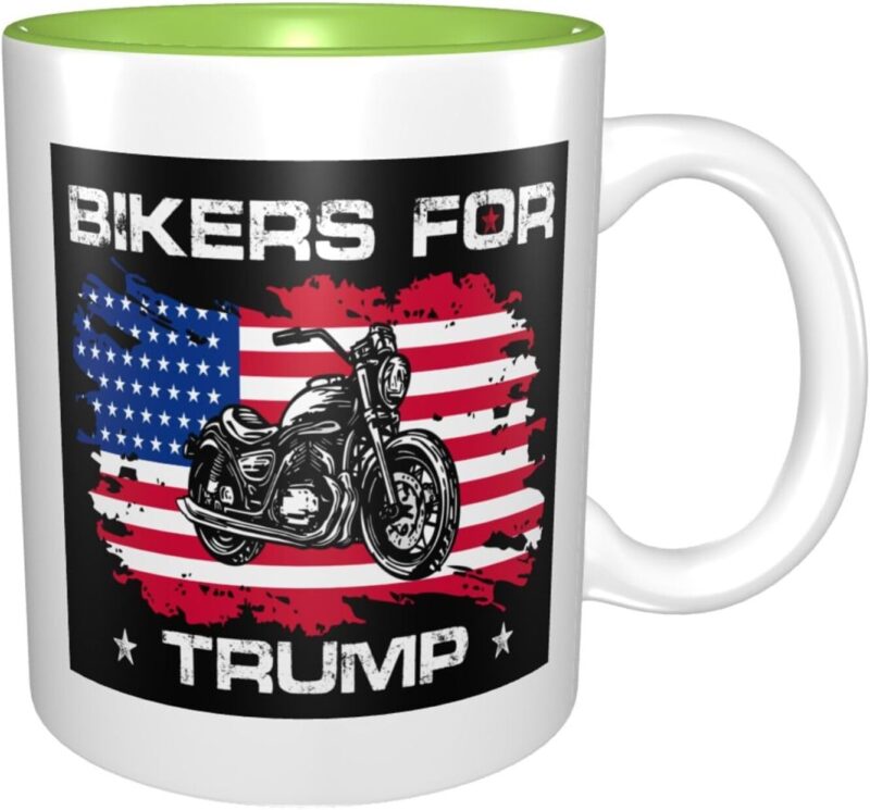 Bikers For Trump 2024 Pro Vote Trump Fu-Ck Biden Mug 11 Oz Coffee Mug For Work Office Home Tea Coffee Cup - Image 2