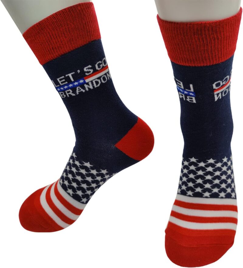 JIANG Let's Go Brandon socks Trump Socks FCK Biden Mens Donald Trump Socks,Trump Dress Socks Socks Unise:Socks Gifts - Image 2