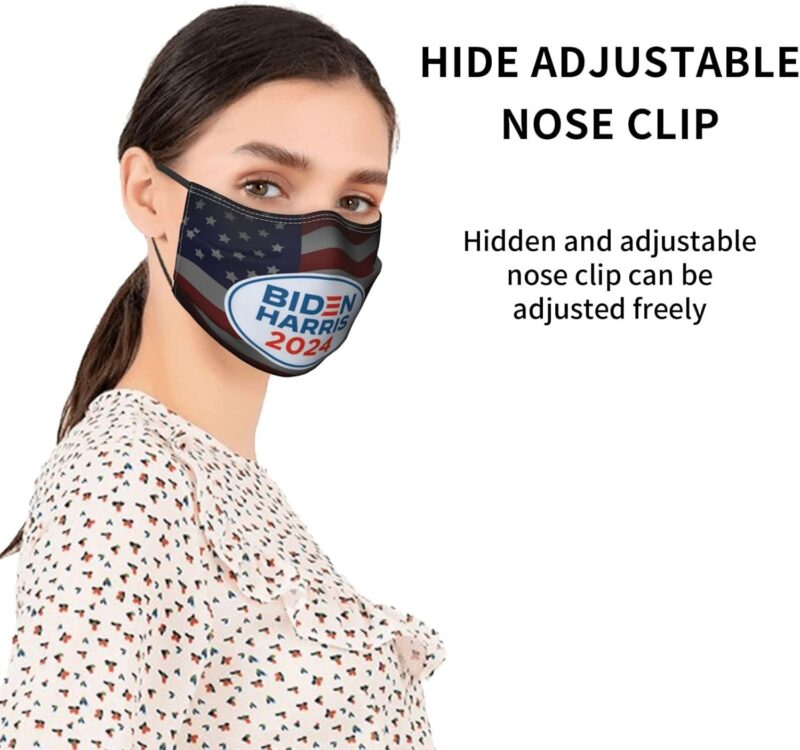 Face Mask Biden Harris 2024 Dust Mask Breathable Adjustable Reusable Windproof Cover - Image 2