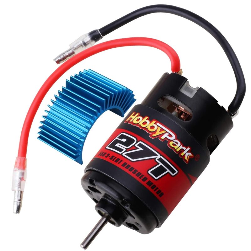 Hobbypark 27T Motor 550 Brushed Motor Electric Engine w/Heatsink for 1/10 RC Crawler Car Traxxas TRX4 TRX6 Axial SCX10 Redcat Gen7 Gen8 RC4WD - Image 2