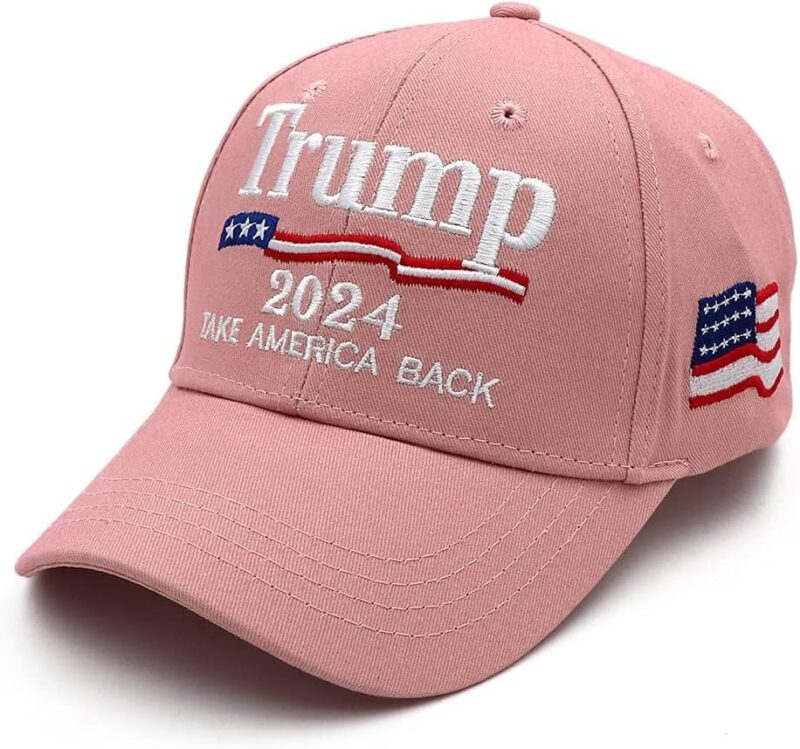 Trump Hat MAGA Hat Donald Trump Merchandise Trump 2024 Hat Make America Great Again Hat Adjustable Baseball Cap Pink