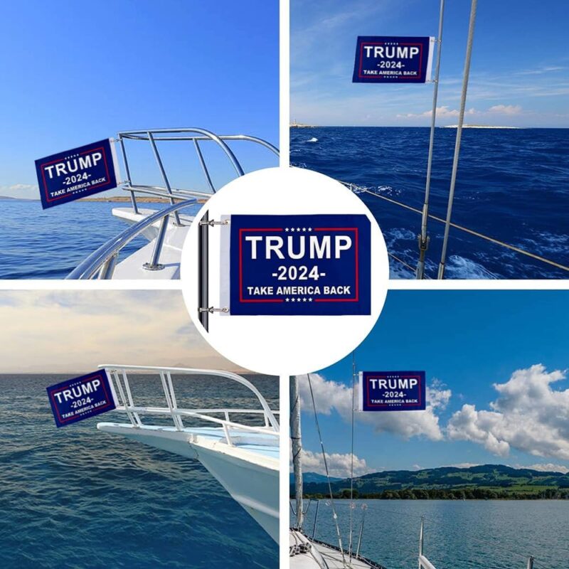 Small Flag Double Sided Trump 2024 Flag- 12" X 18" Inch Boat Motorcycle Yacht Boat Bike Car Flag with 2 Brass Grommets - Image 4