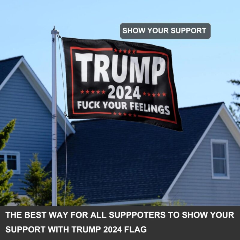 Trump 2024 Flag 3x5 Outdoor Double Sided 3 Ply Heavy Duty Fuck your feeling Trump Flags Banner for Outside with 2 Brass Grommets UV protection Fade Resistant for Rooms Outdoor Indoor Decoration Banner - Image 6