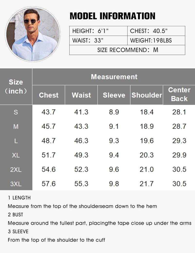 COOFANDY Mens Short Sleeve Shirts Casual Button Down Shirts Summer Beach Shirt Wrinkle Free - Image 6