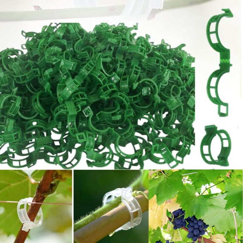 Plant Support Clips Green Garden Clips,Plant Clips for Climbing Plants Clear Plant Clips,Garden Clips Plant Support Clips Plant Support Garden Clips Vine Clip Gadget for Plants (green/100pcs)