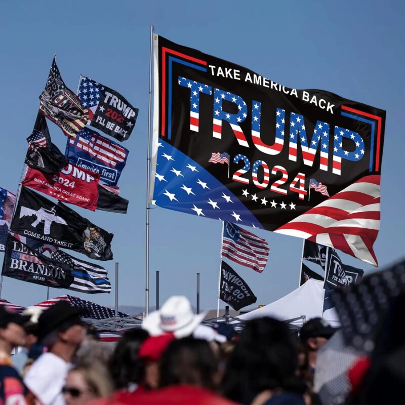 Trump 2024 Flag 3x5 FT Take America Back Trump Flag for President Flag Outdoor Room Wall Trump Flags Decoration with 2 Brass Grommets & Double Stitched - Image 3