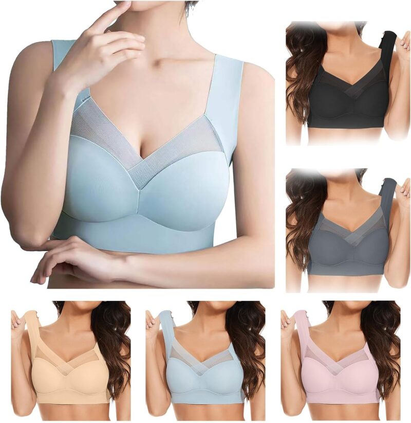 Breathable Yoga Bras for Women 2024,Ultra-Thin Comfort High Support Seamless Plus Size Mesh No Underwire Bras