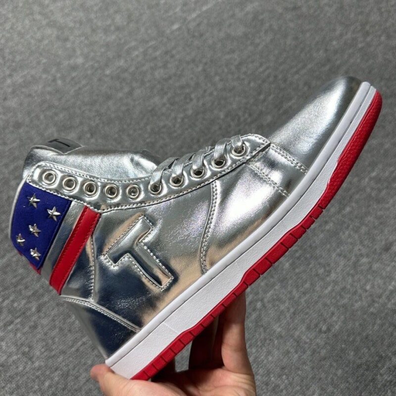 Trump silvery Running Shoes for Men, Women, and Youth - T Sneakers Never Surrender - Image 2