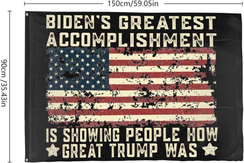 Funny Anti Biden Biden's Greatest Accomplishment Is Trump 2024 Funny Flags Funny Flags 3x5 Outdoor Positive Outdoor Flag, white - Image 2