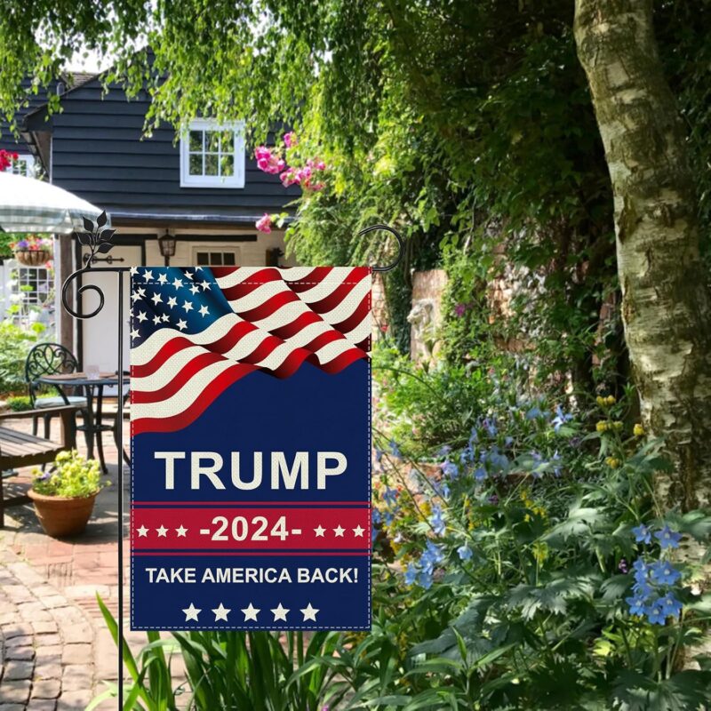 Trump 2024 Flag Take America Back, Double Sided Garden Flags, Support Donald Trump Yard Signs 2024, Clear Pattern Reinforcement Fade Resistant for Lawn Outdoor Decorations - Image 5