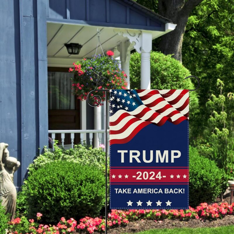 Trump 2024 Flag Take America Back, Double Sided Garden Flags, Support Donald Trump Yard Signs 2024, Clear Pattern Reinforcement Fade Resistant for Lawn Outdoor Decorations - Image 6