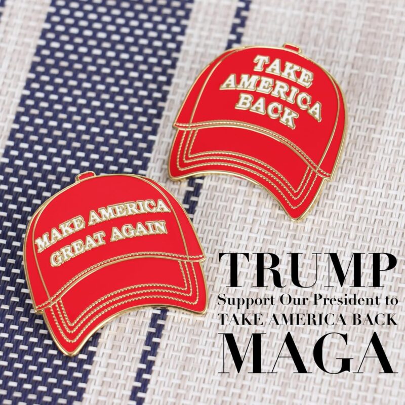 Trump 2024 Hat Enamel Lapel Pin - Trump Hat 2024 Slogan Cap Brooch - President Trump Merchandise 2024 Pin - Trump 2024 Gift - Image 3