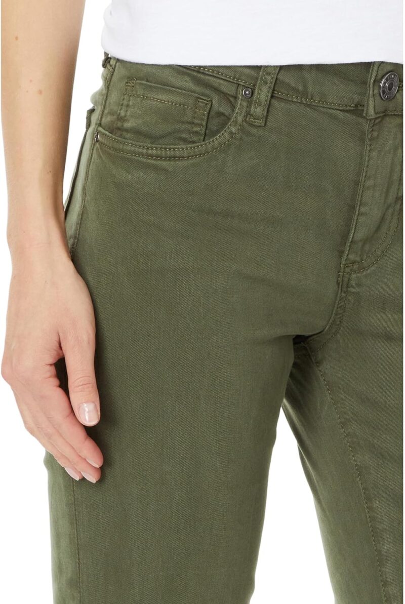 KUT from the Kloth Women's Amy Crop Straight Leg-Roll-up Frey in Tree - Image 3