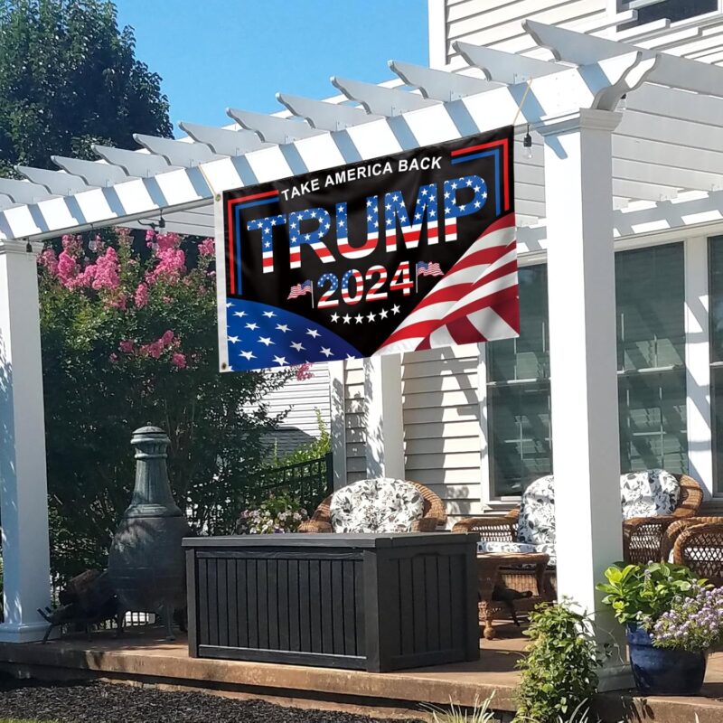 Trump 2024 Flag 3x5 FT Take America Back Trump Flag for President Flag Outdoor Room Wall Trump Flags Decoration with 2 Brass Grommets & Double Stitched - Image 6