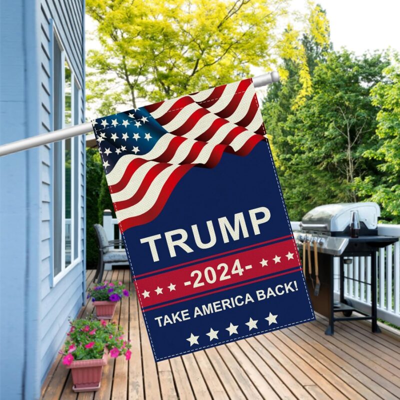 Trump 2024 Flag Take America Back, Double Sided Garden Flags, Support Donald Trump Yard Signs 2024, Clear Pattern Reinforcement Fade Resistant for Lawn Outdoor Decorations - Image 7