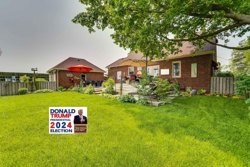 Pro Trump 2024 Yard Sign President Election Sign Political Campaign Election Lawn Trump Yard Sign with Yard Stake 12''x18'' Large - Image 5