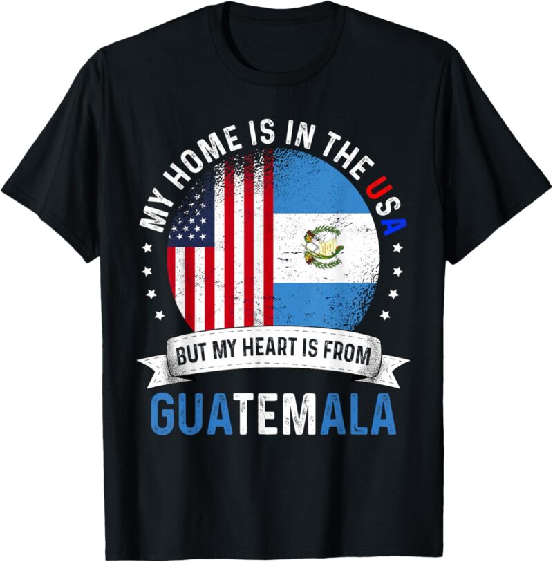 Guatemalan American Patriot Heart is from Guatemala Flag T-Shirt