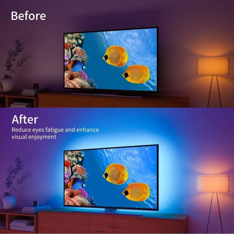 Govee TV LED Backlights, App Control TV LED Strip Lights, 7 Scene Modes & DIY Mode, 6.56FT Easy Installation USB LED TV Lights for 40-60 inch TVs, Computer, Bedroom, Gaming Monitor - Image 2