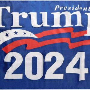 Trade Winds President Trump 2024 Blue Premium Quality Heavy Duty Fade Resistant 6x10 6'x10' 100D Woven Poly Nylon Flag Banner Grommets, multi