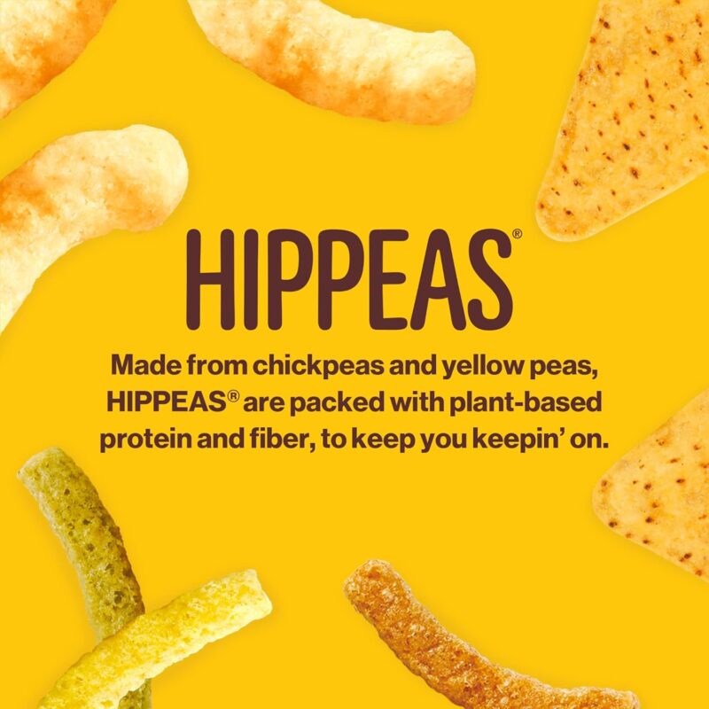 Hippeas Chickpea Puffs, Vegan White Cheddar, 0.8 Ounce (Pack of 18), 3g Protein, 2g Fiber, Vegan, Gluten-Free, Crunchy, Plant Protein Snacks - Image 8