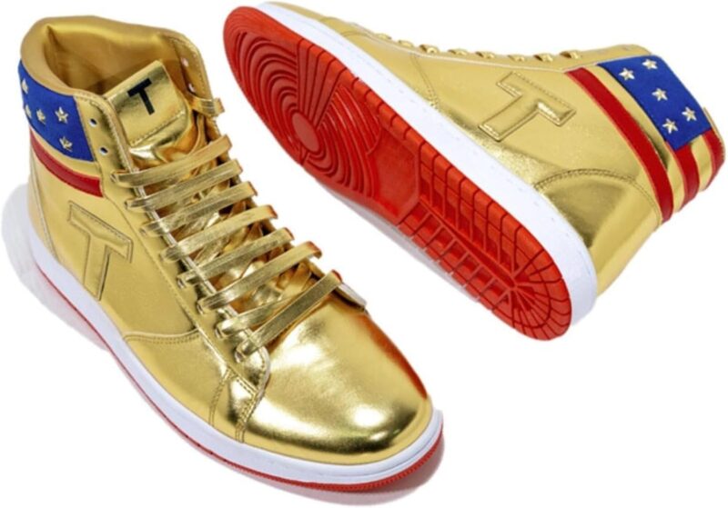 Gold Running Shoes for Men Women Youth Trump T Sneakers Never Surrender Shoes - Image 3