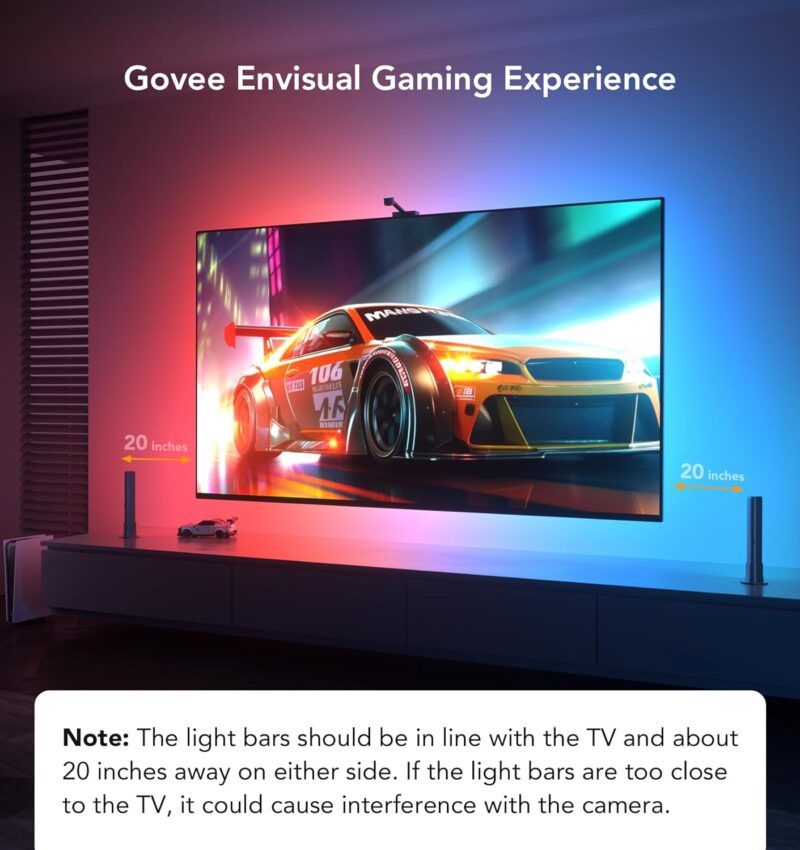 Govee Smart Wi-Fi RGBIC LED Strip Lights & Light Bars, DreamView T1 Pro for 55-65in TVs - Works with Alexa & Google Home - Image 2