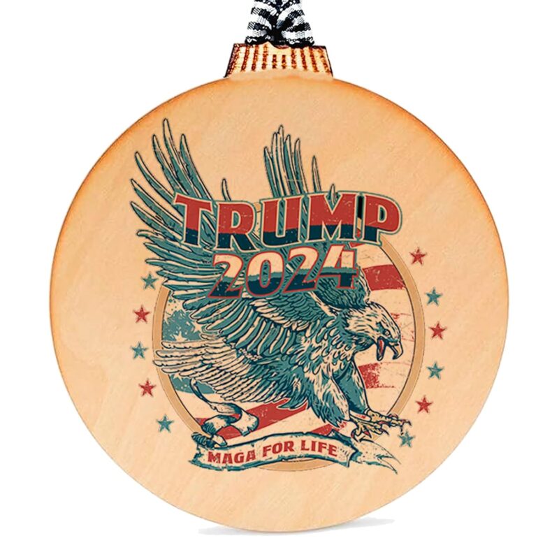 Trump merchandise, Donald Trump 2024 onament, Maga, Trump Vance, Christmas Deocration, Gift for men or women, 3" wooden ornament