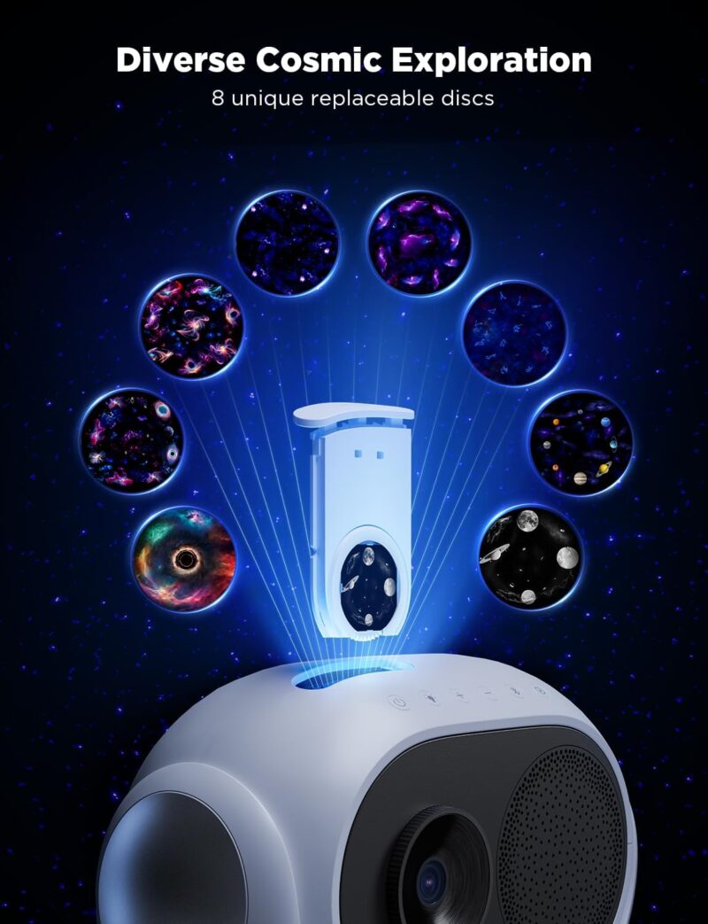 Govee Star Projector, Star Light with 8 Replaceable Discs, 38 Scene Modes, Bluetooth Speaker and 21 White Noises, Relaxing Light for Bedroom, Ceiling - Image 2