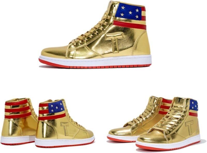 Gold Running Shoes for Men Women Youth Trump T Sneakers Never Surrender Shoes - Image 5