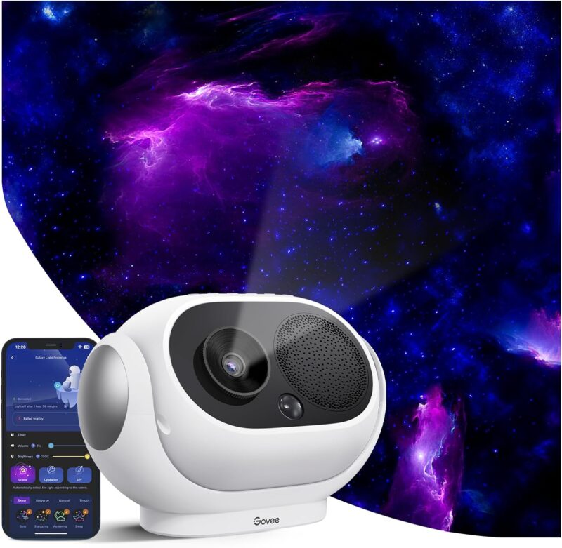 Govee Star Projector, Star Light with 8 Replaceable Discs, 38 Scene Modes, Bluetooth Speaker and 21 White Noises, Relaxing Light for Bedroom, Ceiling