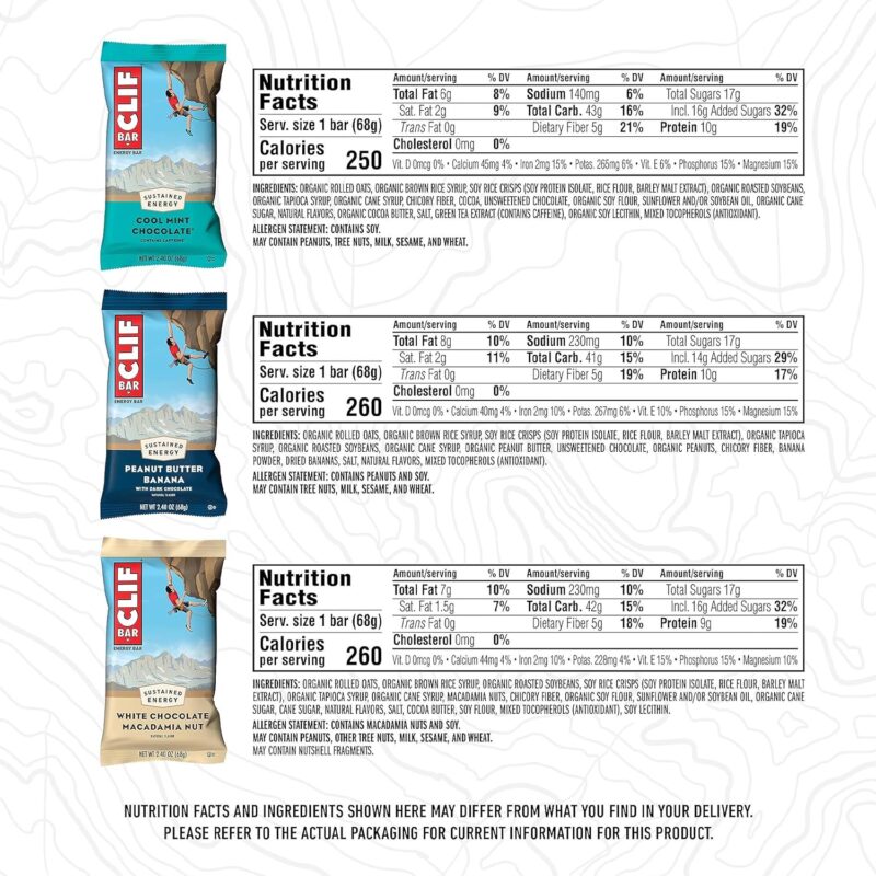 CLIF BAR - Energy Bars - Variety Pack - Made with Organic Oats - 9-11g Protein - Non-GMO - Plant Based - 2.4 oz. (16 Count) - Image 6