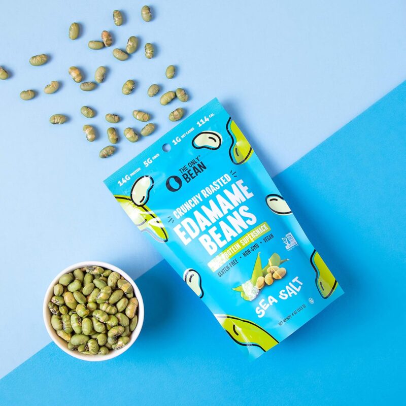 The Only Bean - Crunchy Roasted Edamame Beans (Sea Salt) - Keto Snacks (2g Net) - High Protein Healthy Snacks (14g Protein) - Low Carb & Calorie, Gluten-Free Snack, Vegan Food - 4 oz (3 Pack) - Image 3