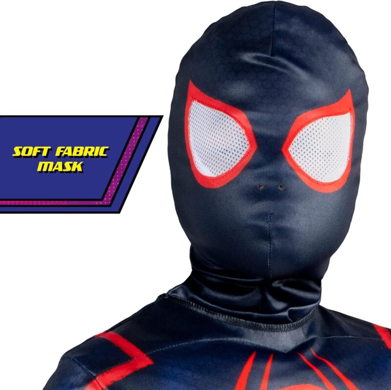 Marvel Integrated Spider-Man Official Youth Deluxe Zentai Costume - Stretch Spandex with Hidden Zippers and Wrist Slits - Image 4