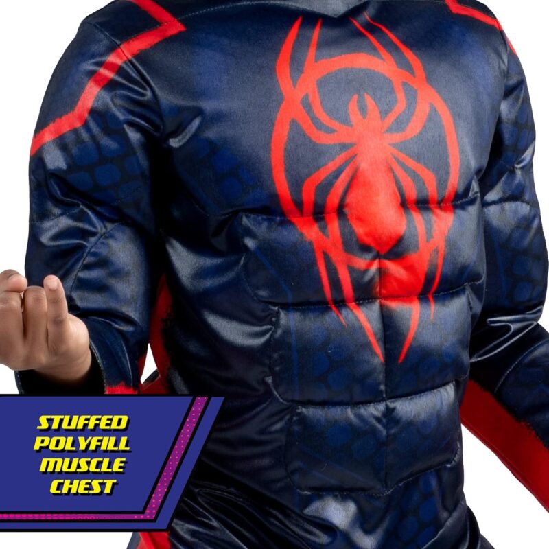 Marvel Integrated Spider-Man Official Youth Deluxe Zentai Costume - Stretch Spandex with Hidden Zippers and Wrist Slits - Image 5