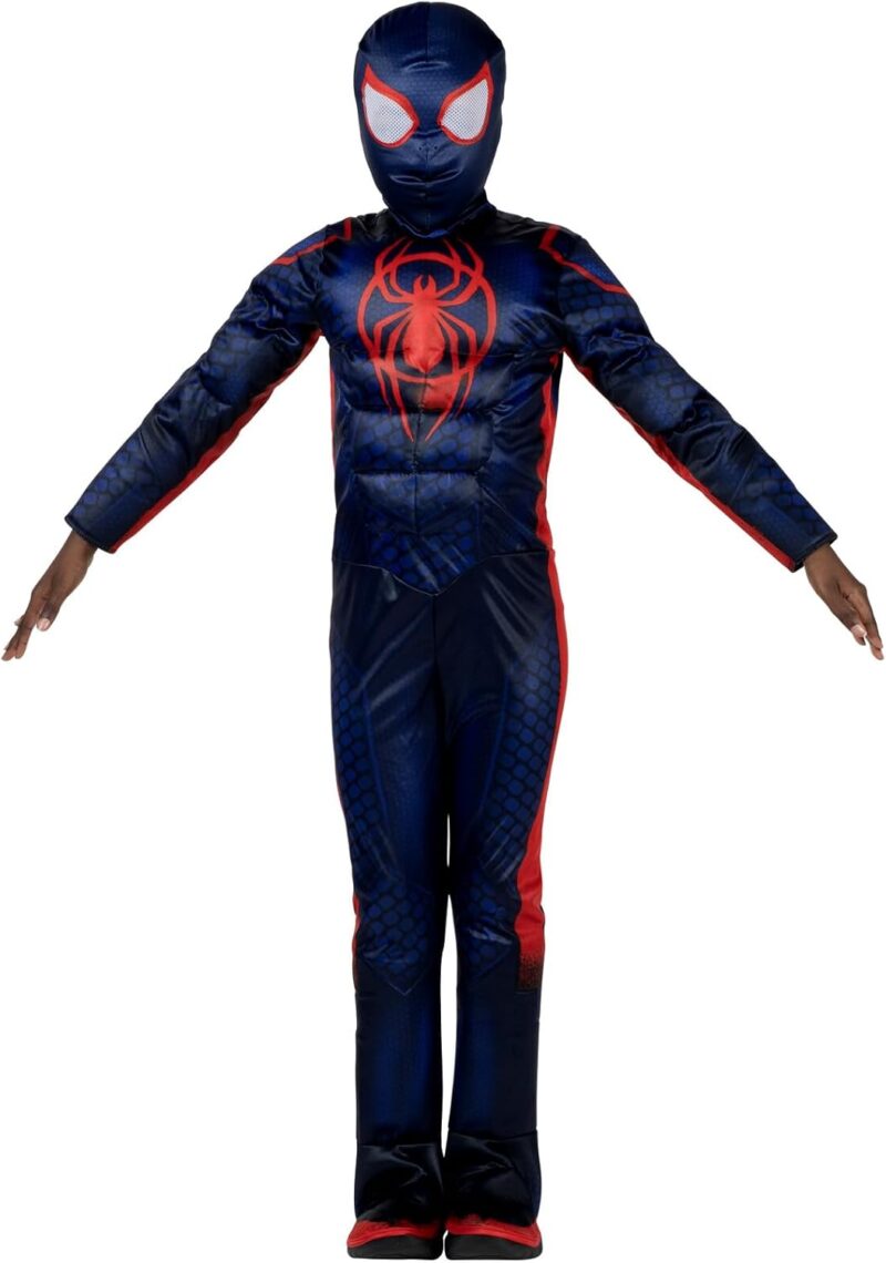 Marvel Integrated Spider-Man Official Youth Deluxe Zentai Costume - Stretch Spandex with Hidden Zippers and Wrist Slits - Image 7