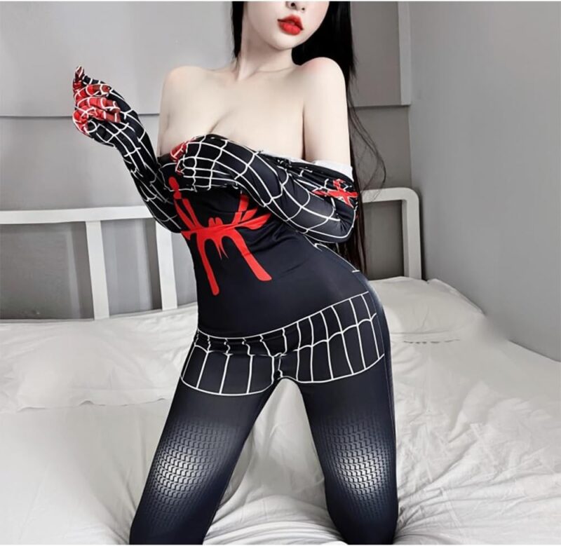 Women's cosplay Super Spider Girl Hero Teddy Underwear Japanese Anime One Piece Tight Top - Image 6