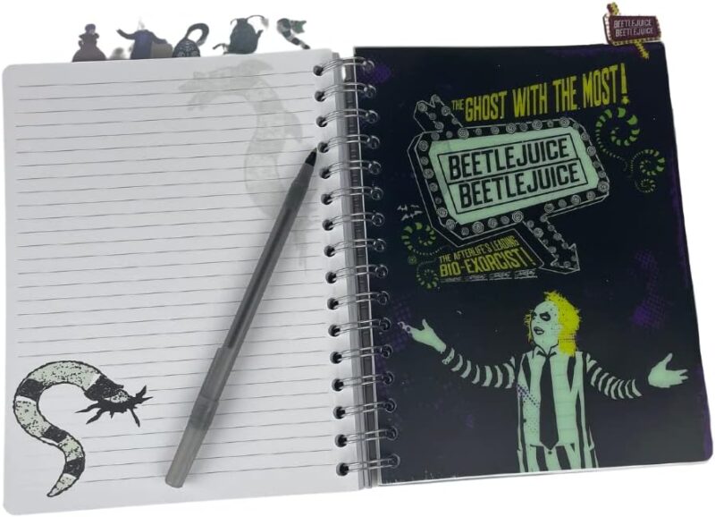 Beetlejuice Tab Journal Notebook, Spiral Bound, 144 Lined Pages, 8 x 7 inche - Image 7