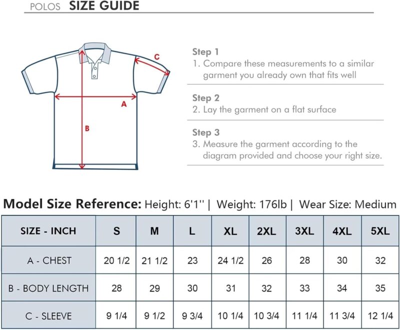 M MAELREG Mens Golf Shirt Short Sleeve Dry Fit Print Moisture Wicking Performance Patterns Collared Polo Shirt - Image 6